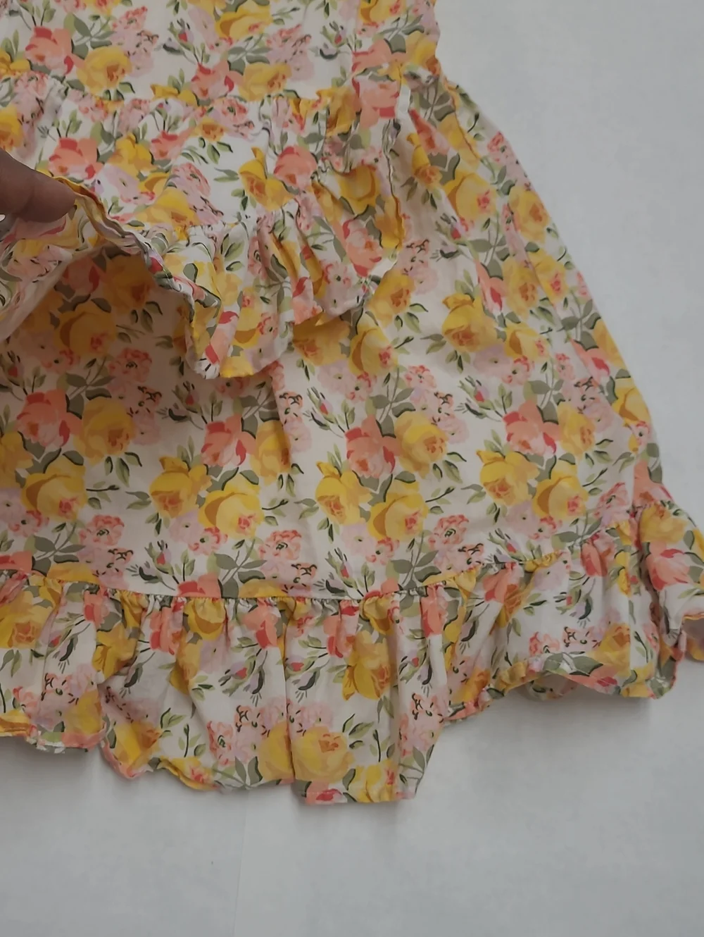 Janie And Jack Pink/Yellow Floral Sleeveless Dress Size 6